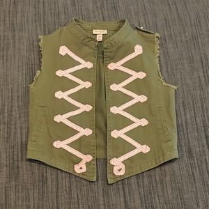 Olive green vest